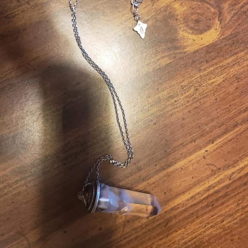 Quartz crystal necklace